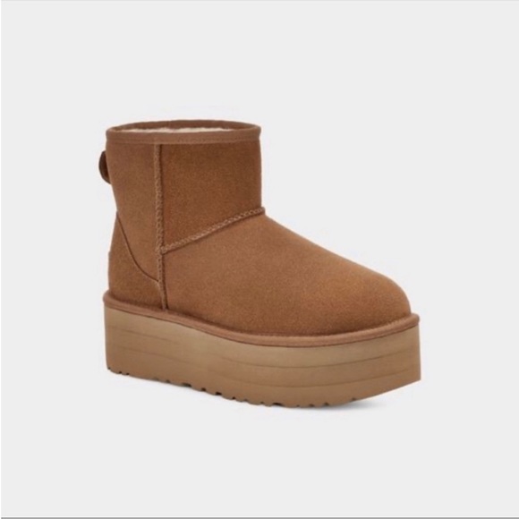 UGG Classic Mini Platform Boots Chestnut - Picture 6 of 11